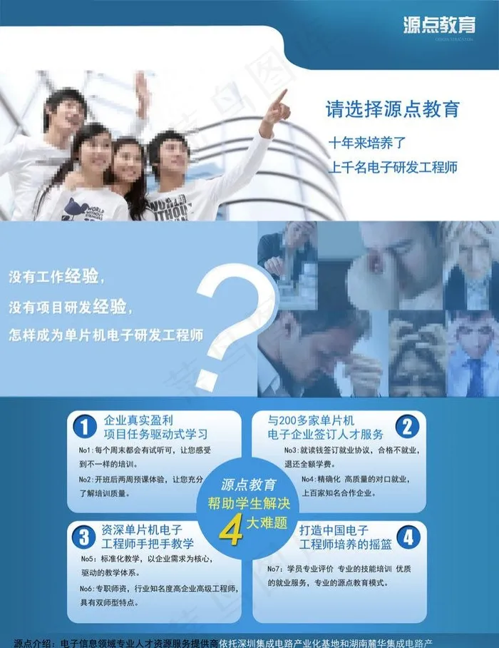 教育培训宣传单psd模版下载