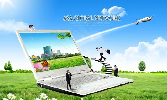 田园风光创意海报图片