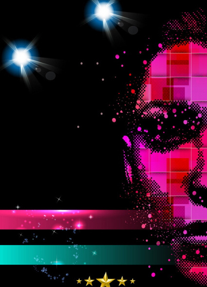 夜店宣传海报背景