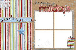 幼儿园相框画框素材分层大图