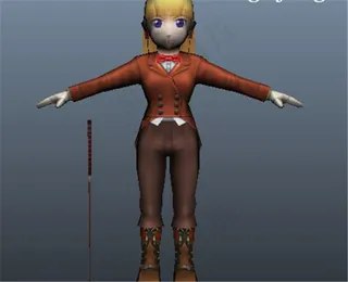 小女孩游戏模型素材