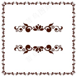 美丽的花卉装饰花边设计