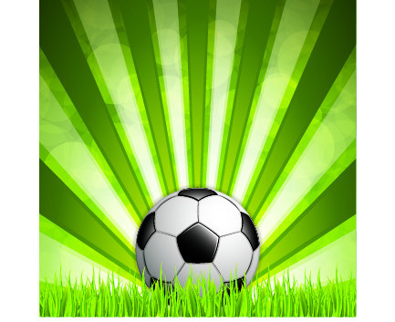 草地上的足球