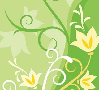 绿花的背景设计矢量图