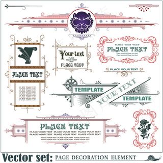 欧式花纹边框矢量素材