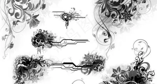 流行的非主流花卉笔刷图片 流行的非主流花卉笔刷图片