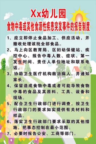 食物中毒或其他食源性疾患突发事件的报告制度