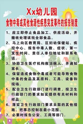 食物中毒或其他食源性疾患突发事件的报告制度