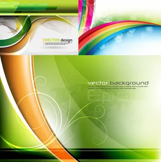 清新背景海报矢量素材