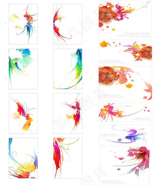 色彩斑斓的水墨