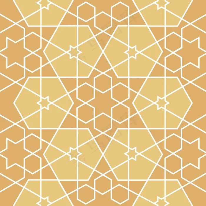 伊斯兰式无缝模式ai矢量模版下载