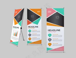 多彩大气展架画面