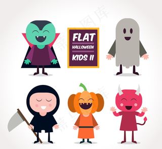 孩子们卡通服装素材