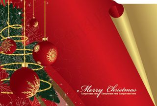 圣诞节卷角宣传画EPS矢量素材