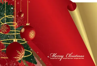 圣诞节卷角宣传画EPS矢量素材