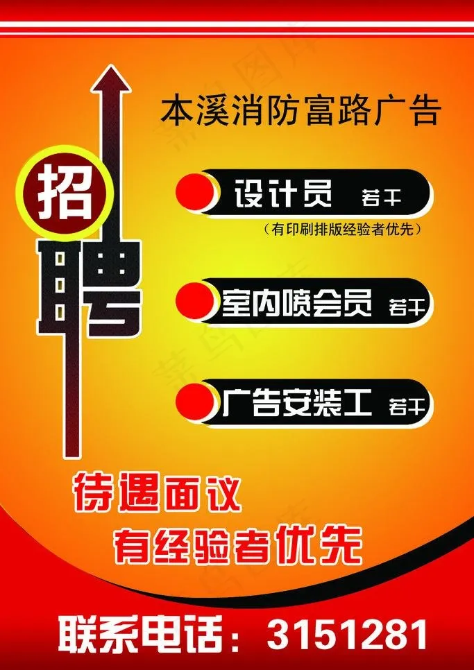招聘广告图片psd模版下载