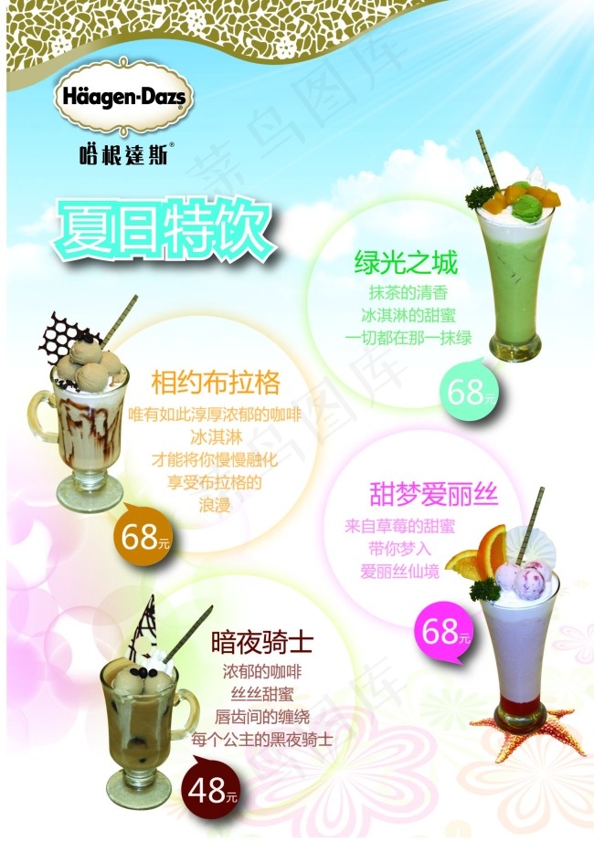 奶茶海报ai矢量模版下载