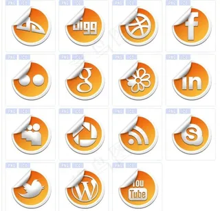 橙色LOGO设计图标下载