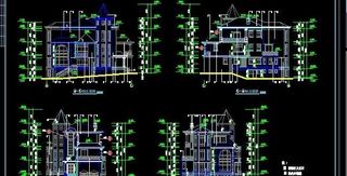 碧水天源三层别墅框架建筑全套施工图...