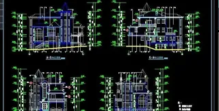 碧水天源三层别墅框架建筑全套施工图...