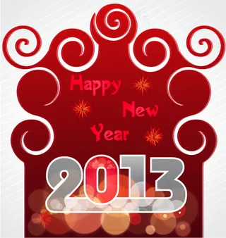 创意2013新年背景矢量素材