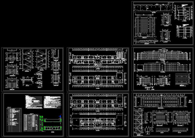 某中学教学楼建筑cad图纸