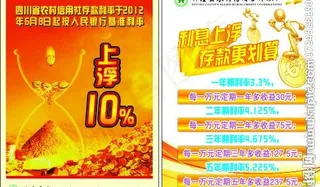 存款利率上浮宣传单图片