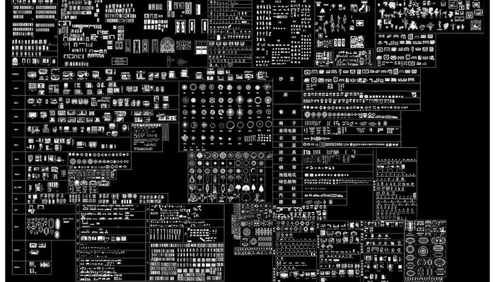 cad平面图库立面图库图片