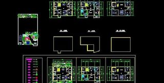 二层中式庭院别墅绿化施工图