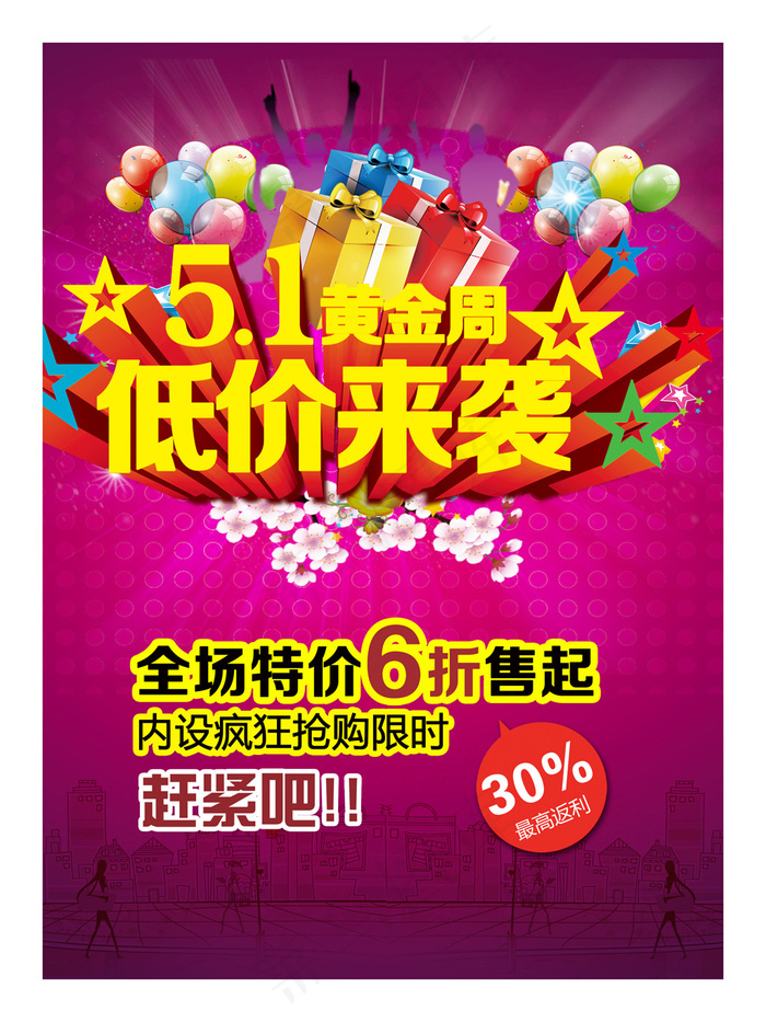 五一劳动节宣传单海报展板模板