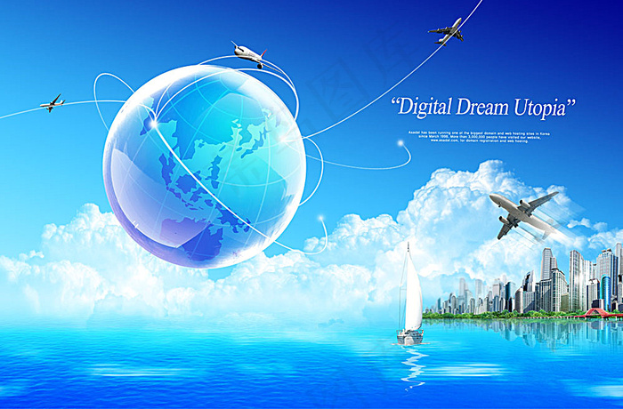 科技展板背景素材psd模版下载