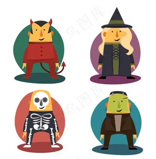 万圣夜角色矢量