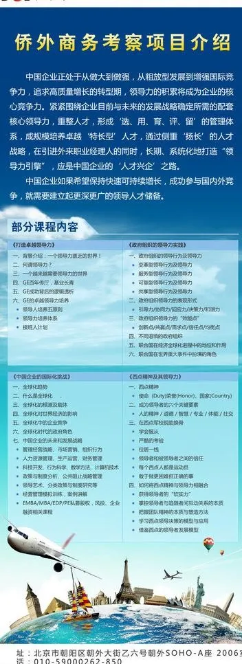 美国商务考察易拉宝设计图片psd模版下载