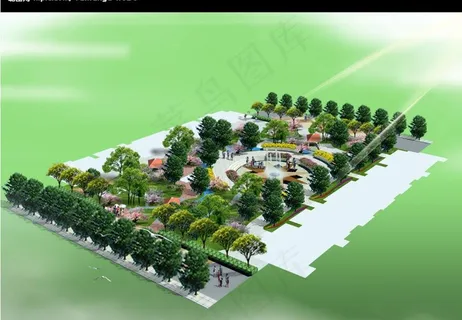 小区游园景观图片