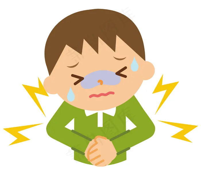 生病的人物(1316X1063)eps,ai矢量模版下载
