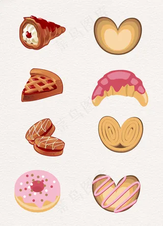 小清新点心面包设计