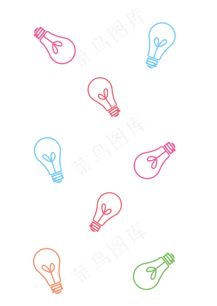 儿童节儿童彩色灯泡儿童节儿童彩色灯泡,免抠元素