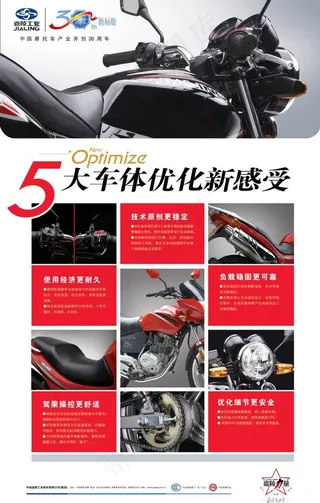 嘉陵摩托 8大优化 摩托车 易拉宝...
