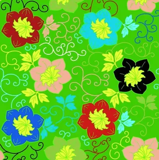 彩色花底纹