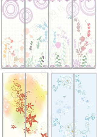 韩国时尚花纹移门图案