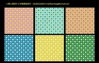 五角星 圆点 组合童装印花图案图片