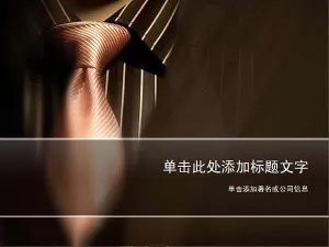 西装领带商务PPT模板下载预览图