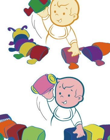 小孩玩玩具图片