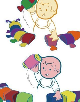 小孩玩玩具图片