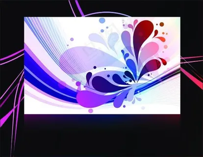 华丽的黑色花纹背景矢量素材2