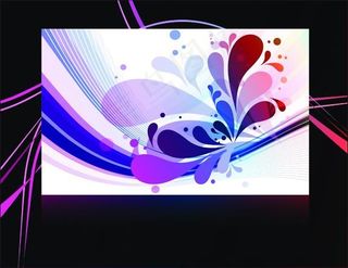 华丽的黑色花纹背景矢量素材2