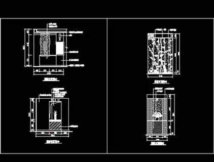 玄关，隔断装饰cad施工图23