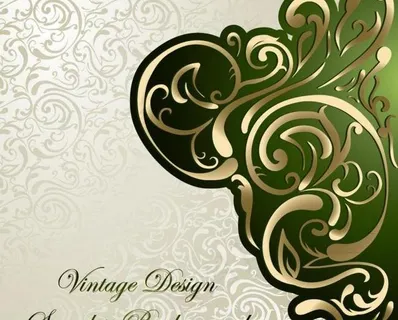 欧式花纹背景卡片图片