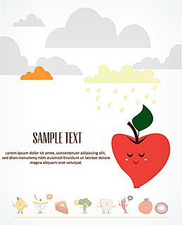 卡通苹果焙烤食品封面设计 卡通苹果焙烤食品封面设计