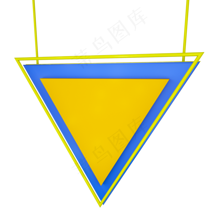 几何时尚倒三角C4D电商促销背景板,免抠元素